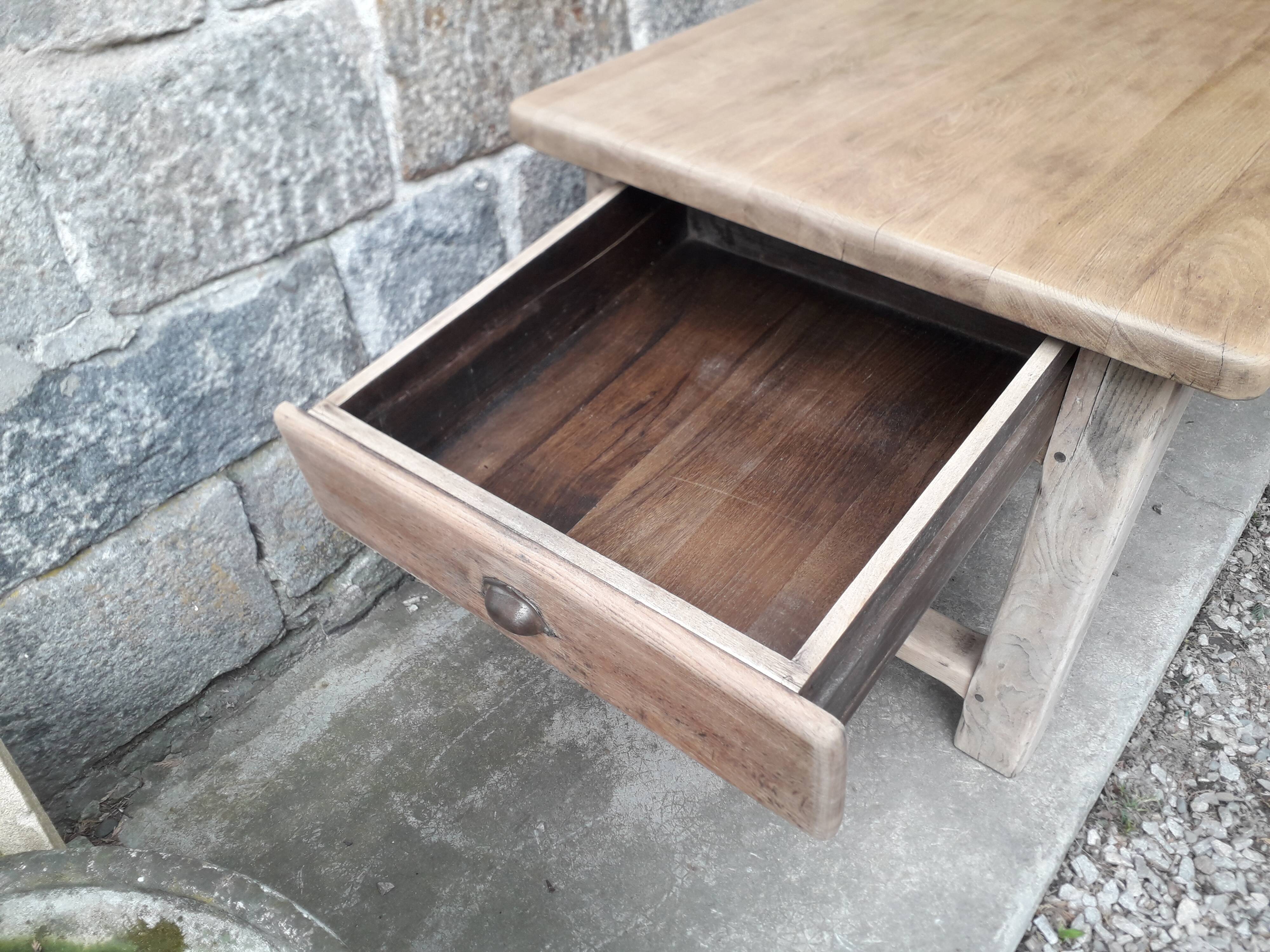 Solid oak farmhouse table, 200 cm