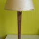Vintage Unilux wood and brass lamp, 1970 France