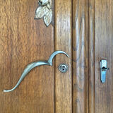 Armoire bois vintage art déco miroir