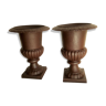 Pair of Medici vases in iron cast iron