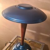 Lamp mushroom blue metal 1940