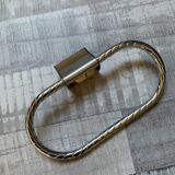 Vintage silver metal towel rack