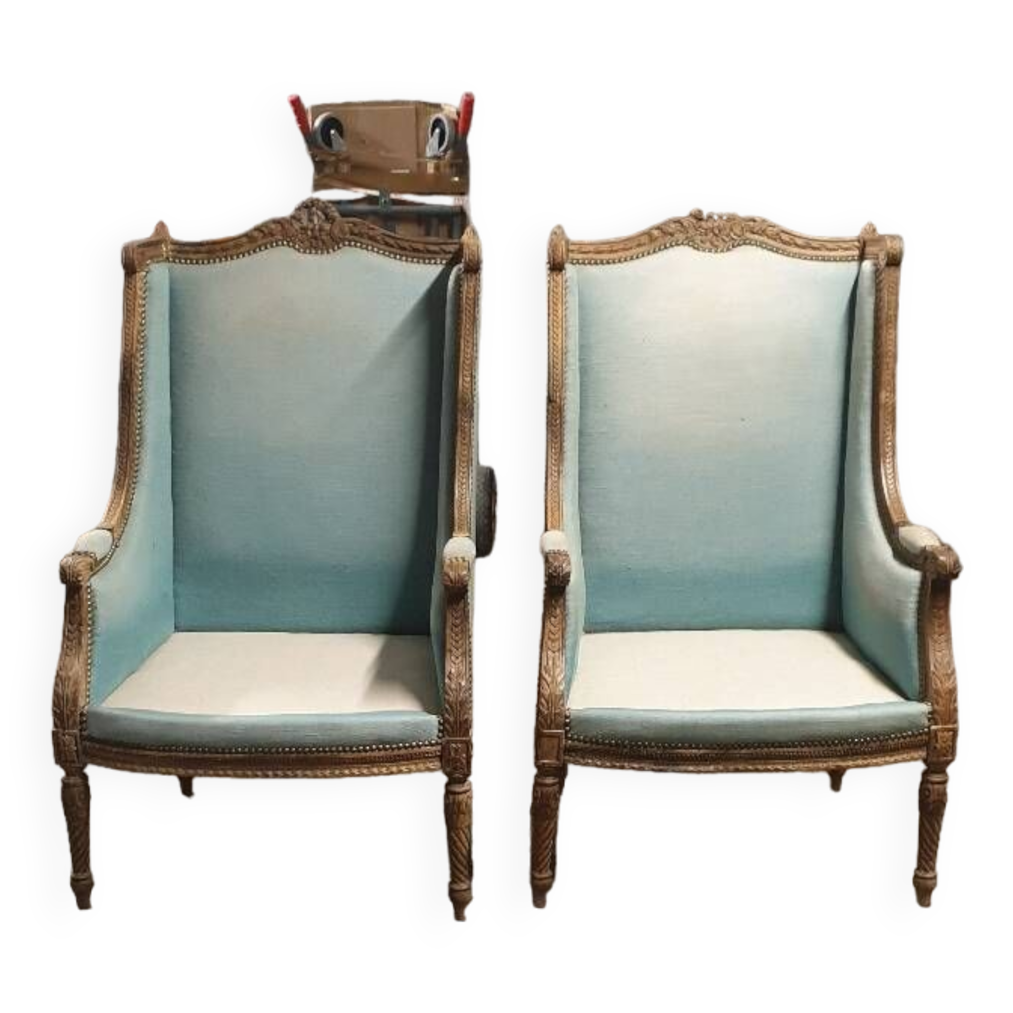 2 Louis XVI shepherdess armchairs