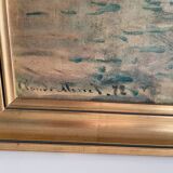 Cadre doré avec reproduction Claude Monet