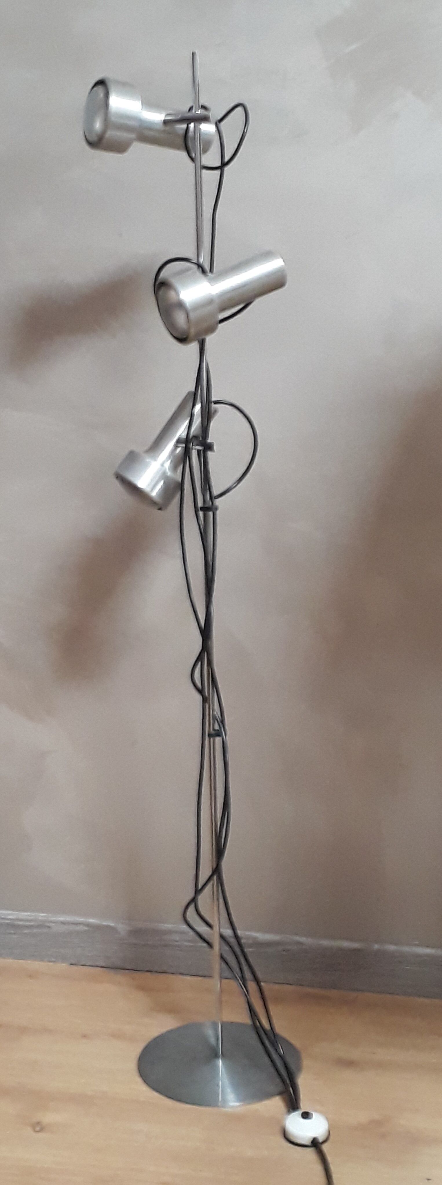 Floor lamp in aluminium brushed 1970