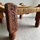Charpoy stool wood and rope