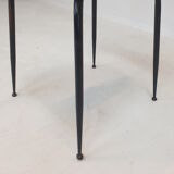 Set of 4 Italian Metal Dining Chairs, 1960's