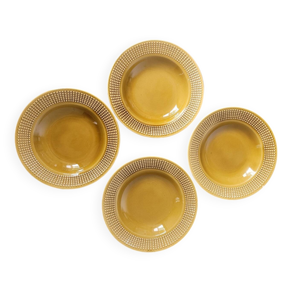 Lot de 4 assiettes creuses Niderviller