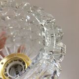 Vintage molded glass pendant lamp