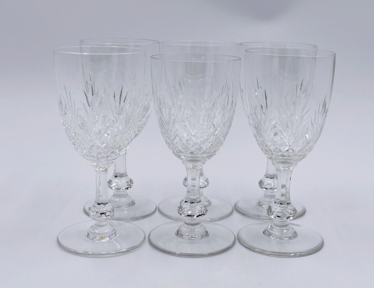 6 Saint Louis crystal water glasses Massenet model