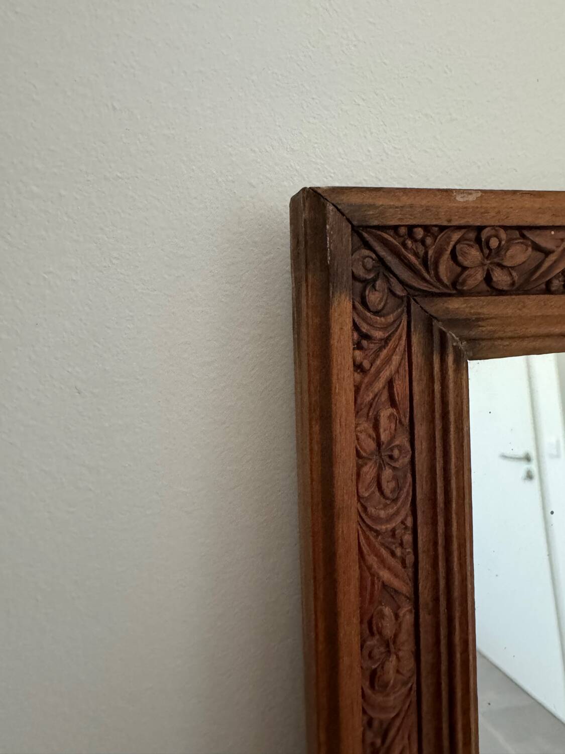 Vintage art deco / art nouveau wooden mirror