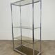 Shelf chrome and smoked glass 70s