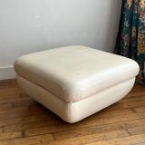 Pouf en cuir années 70/80