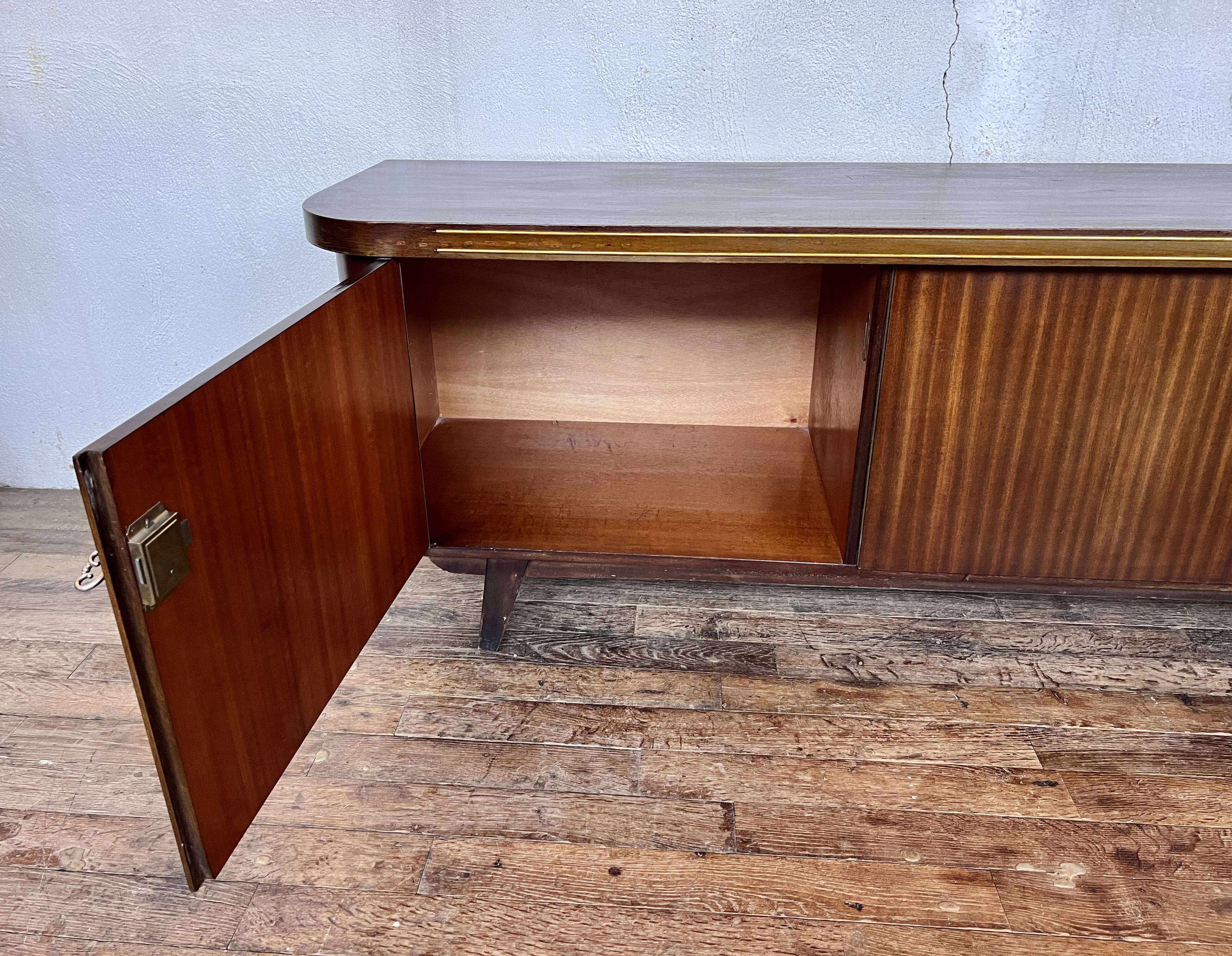 Enfilade vintage hifi tv stand compass feet