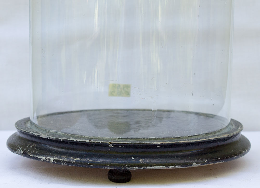 Ancient round glass globe 44.5 x 16.5 cm