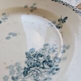 Round serving dish, old ironstone from Choisy le Roi, HB&Cie model Lucie.