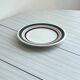 Vintage Dessert Plate Duo with Green and Burgundy Red Border