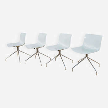 Catifa 53 Chairs Desk by Lievore Altherr Molina for Arper, 2000s, Set of 4