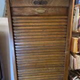 Pair of oak curtain file cabinets