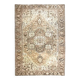 1960s Vintage Persian Handmade Wool Cotton Light Brown Area Rug 283x374