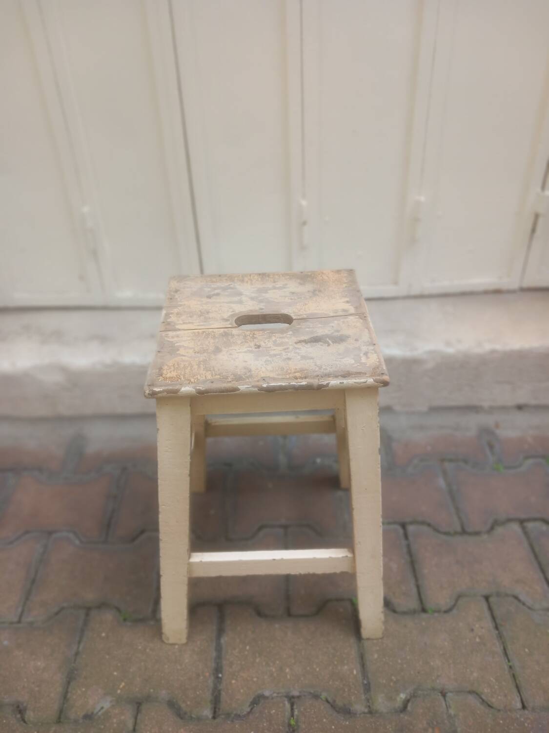 Vintage wooden workshop stool