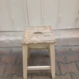 Vintage wooden workshop stool