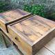 Farm table of the country Brièron (South Brittany) old with 2 drawers in chestnut.