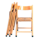 Vintage Italian straw folding chairs, set of 3
