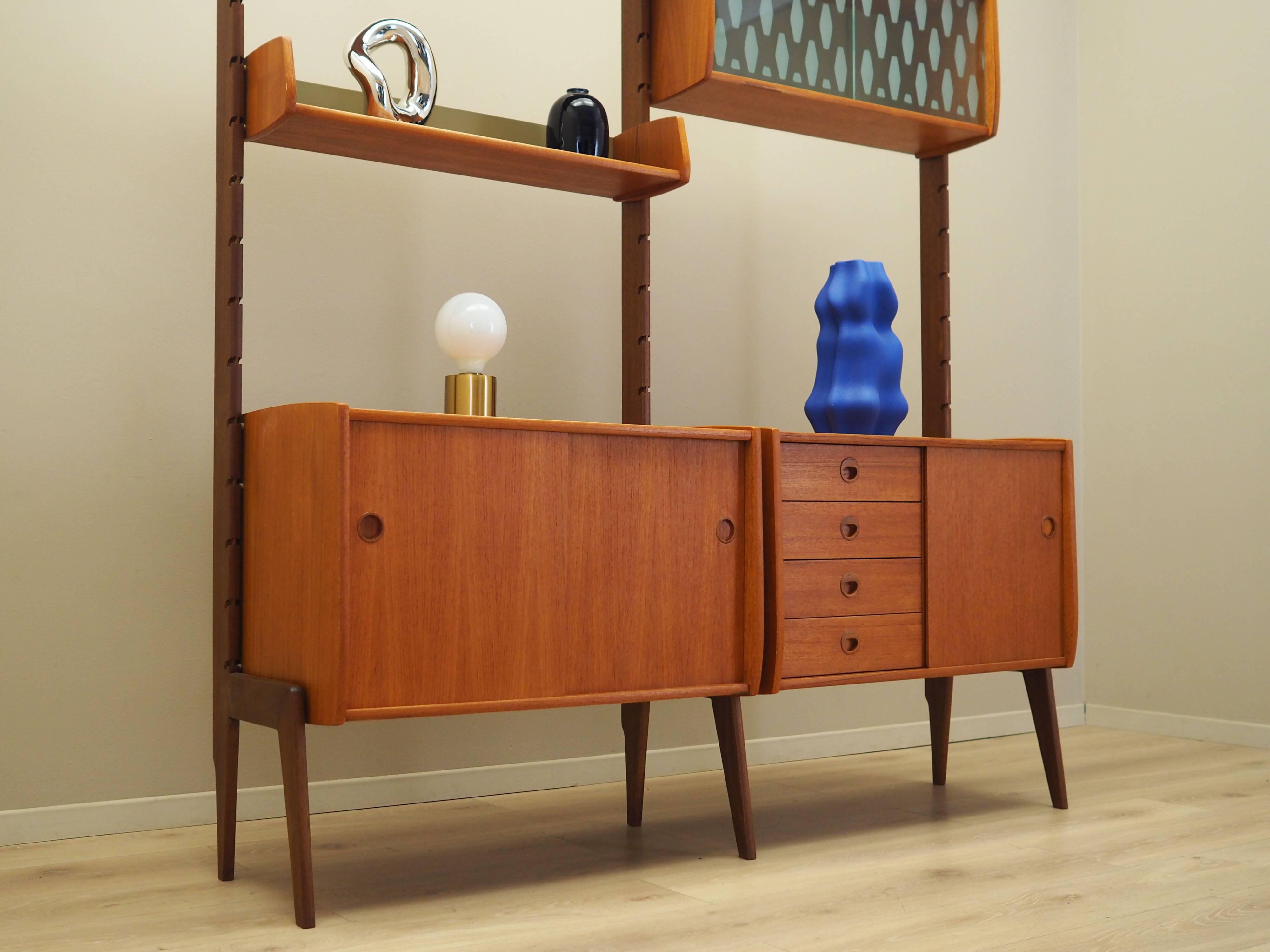 Teak system bookcase, Norwegian design, 1960s, production: Blindheim Mobelf