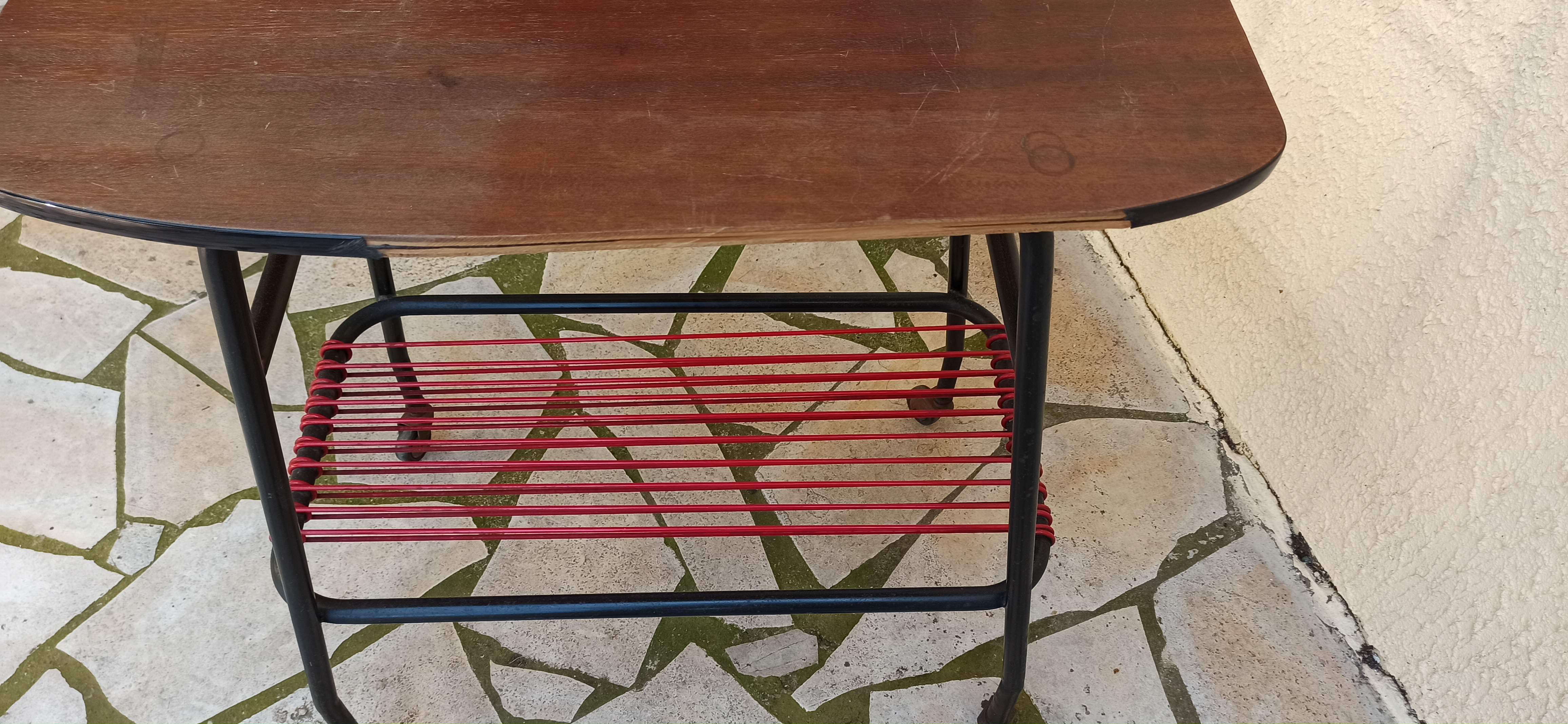 Vintage TV table "scoubidou"