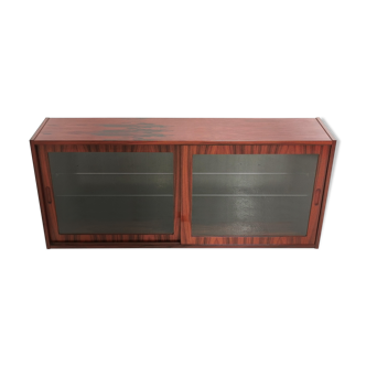 Danish Hundevad rosewood wall unit display cabinet 70s mid century vintage
