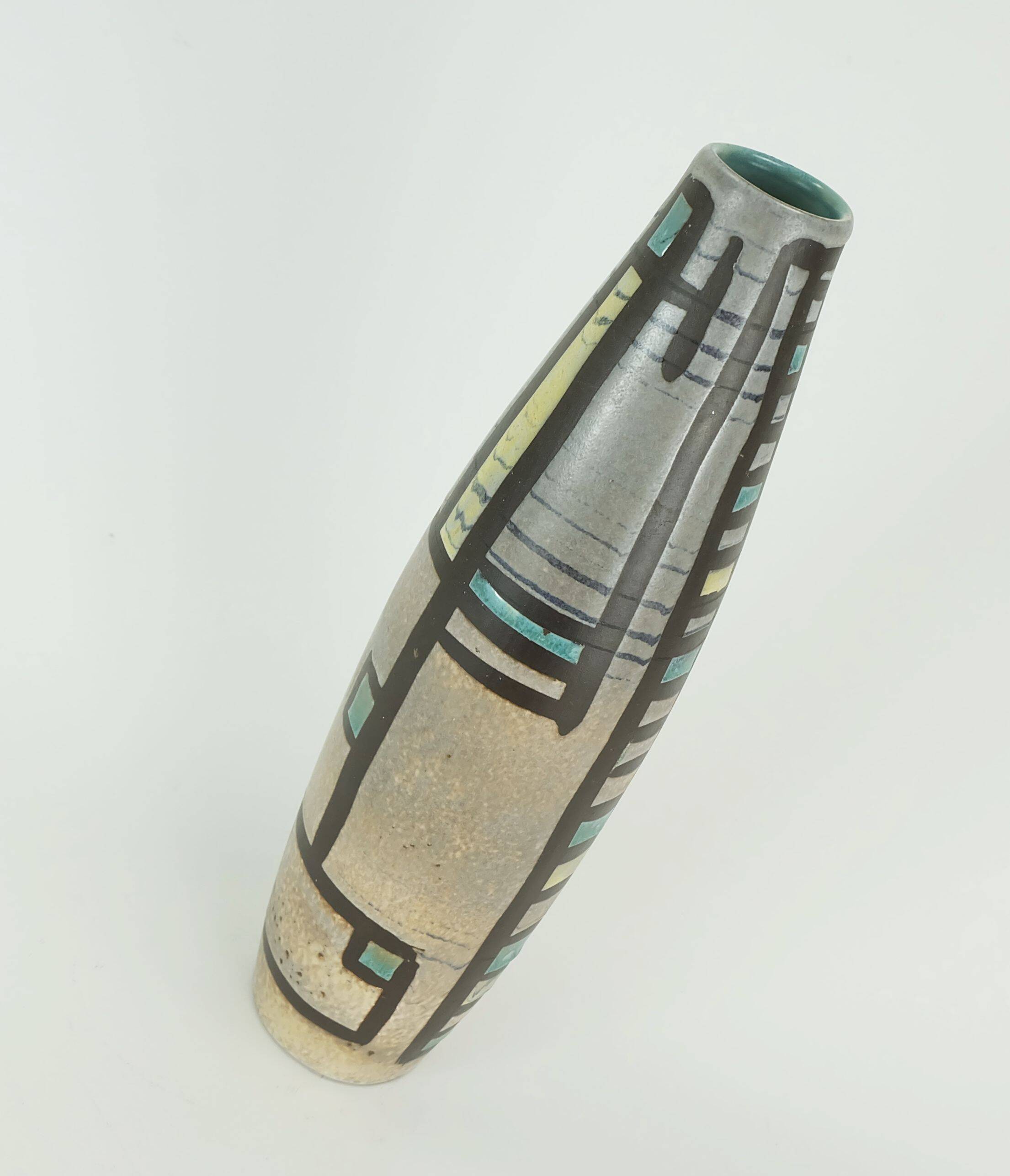 Elegant mid century modern marei ceramic vase late 1950s model 123 32