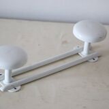 White metal wall coat rack, vintage