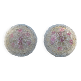 Amazing set of 2 Murano glass ceiling flower by Seguso for Venini