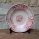 Hollow plate U et Cie Sarreguemines model Jardinière with pink flower decoration.