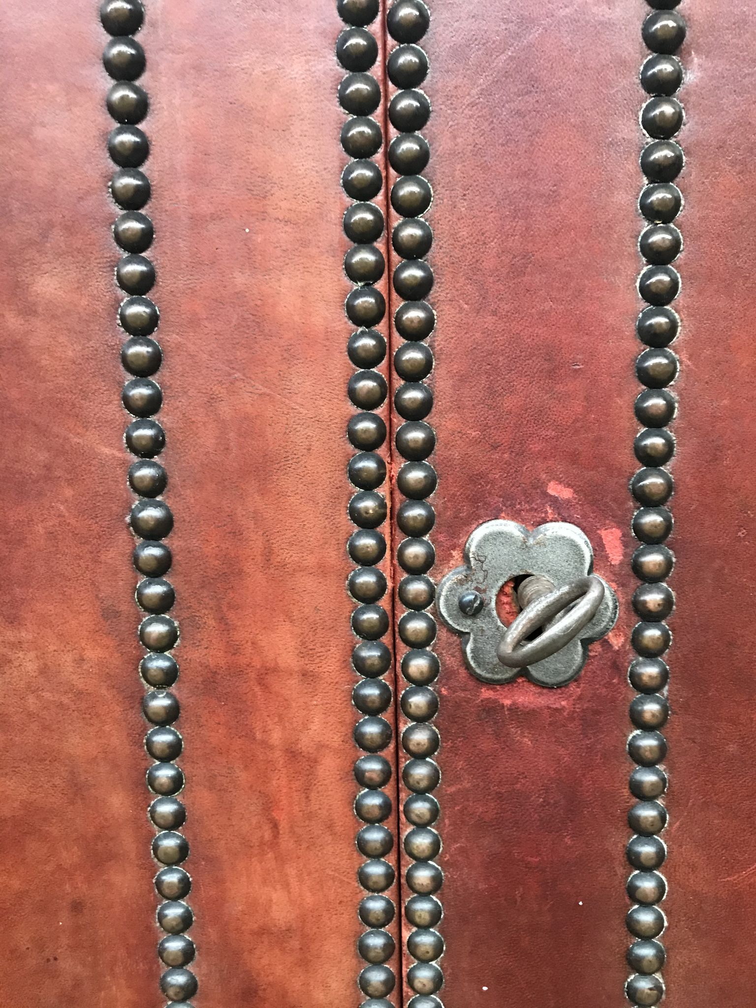 Leather studded chest