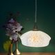 Vintage white Clichy glass lampshade pendant light