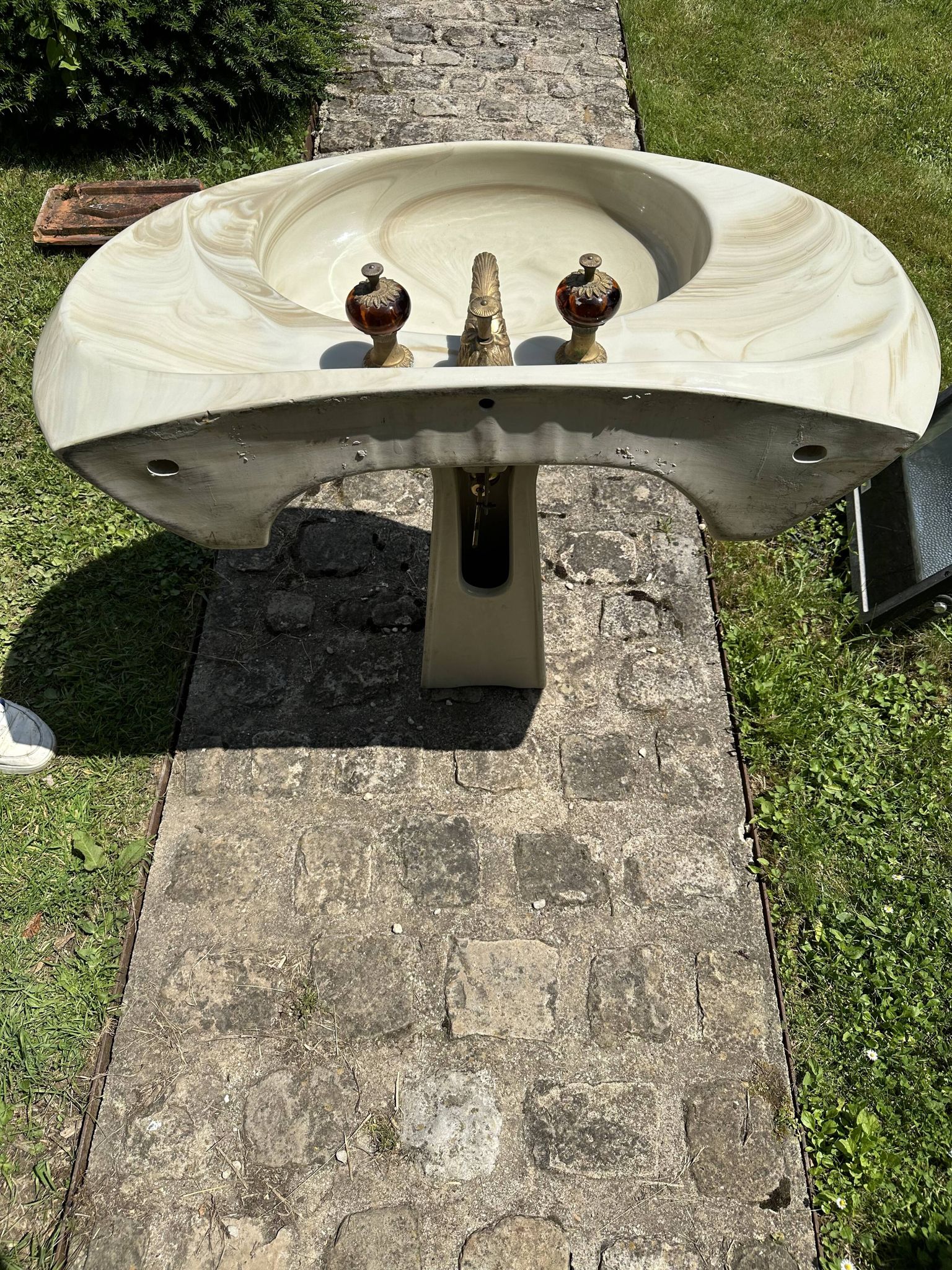 Lavabo vintage marbré -Idéal Standard