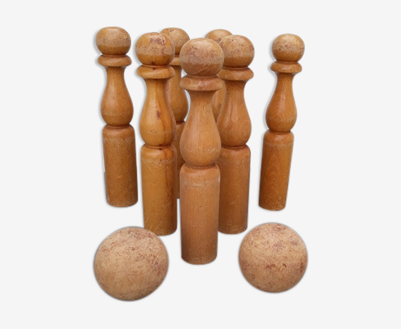 Jeu de quilles bois années 60/70