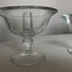 Pair of 19th century Medici glass candlesticks with button feet