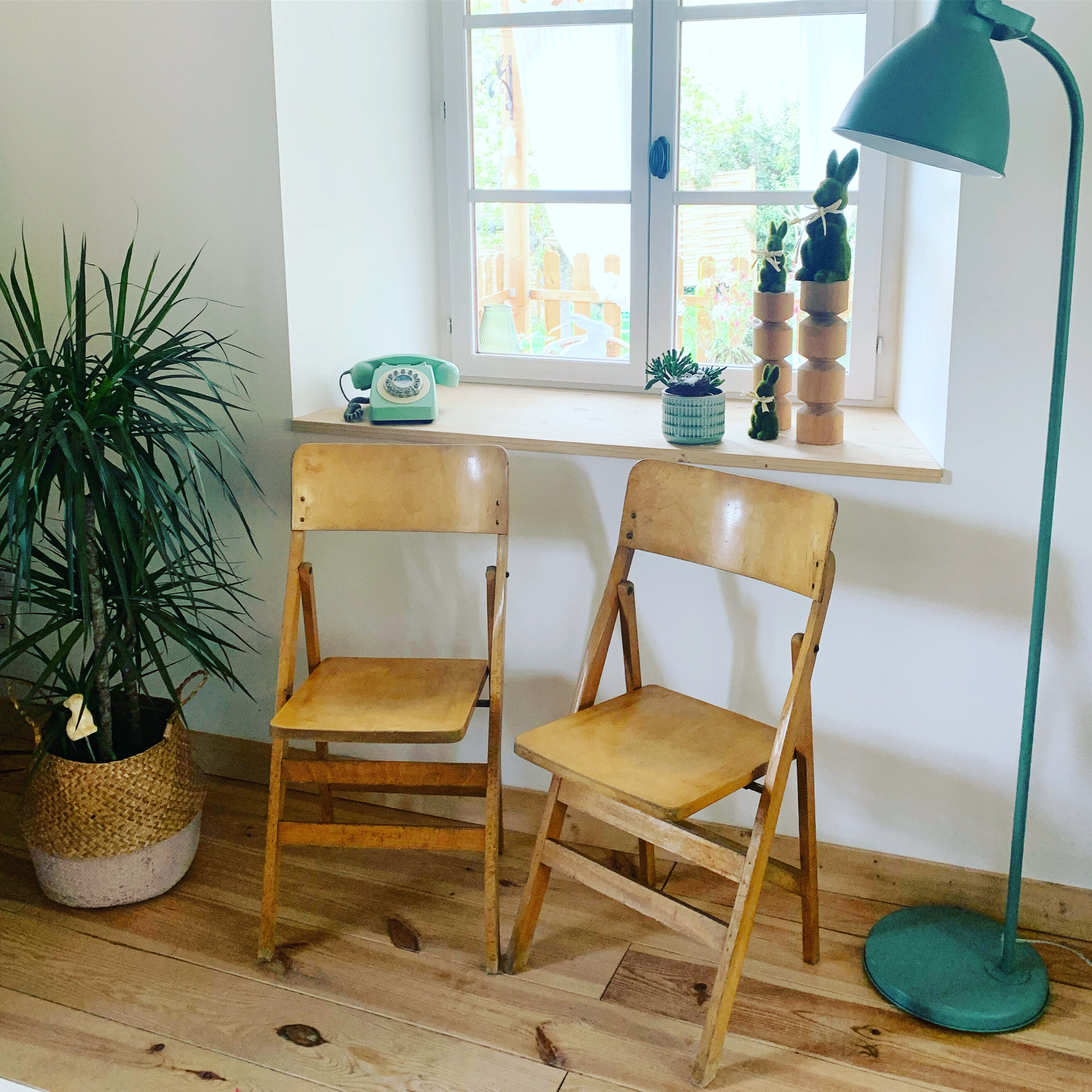 Pair of vintage folding chairs