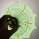 Caramel marbled green pendant light