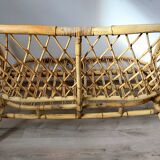 Banquette en rotin vintage