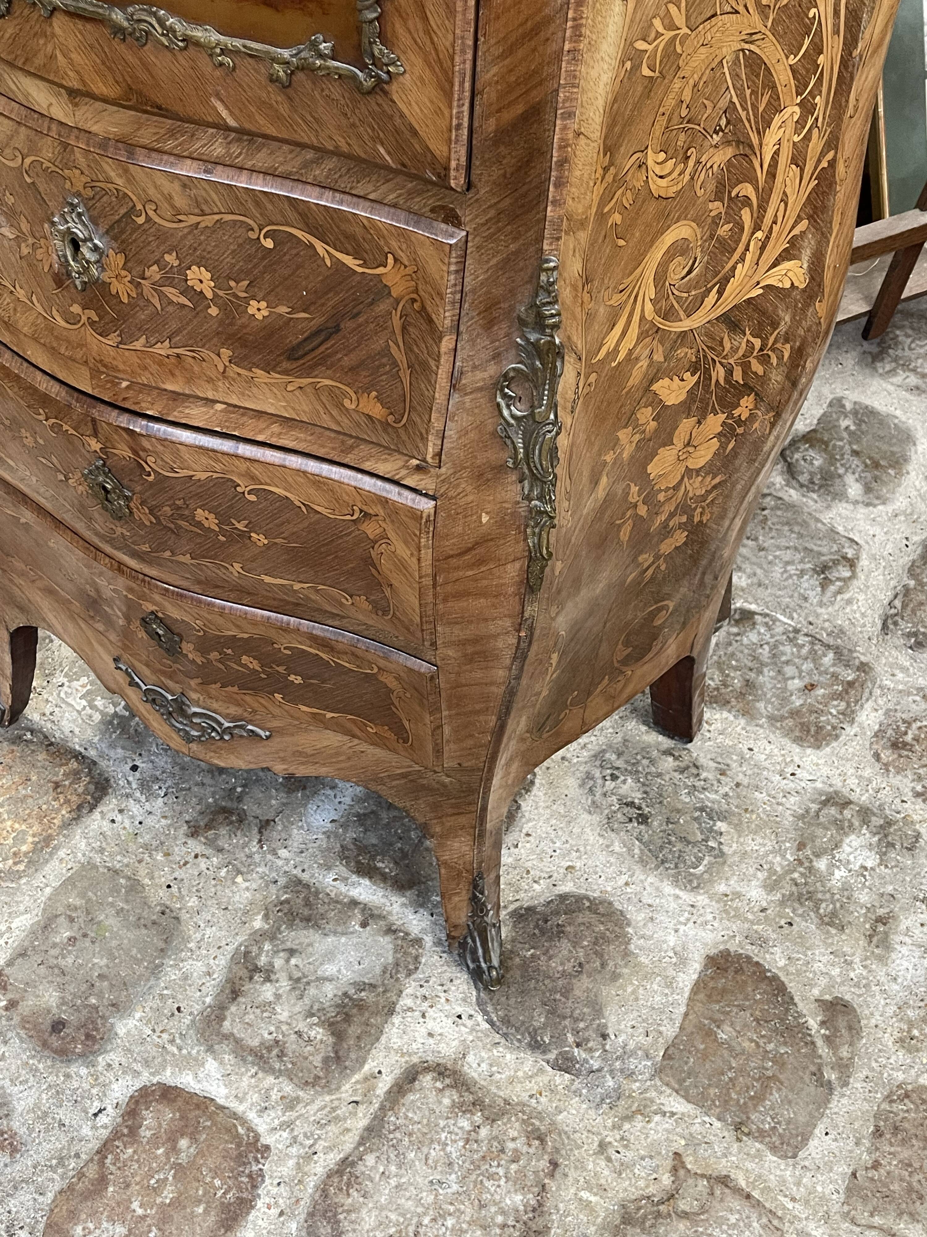 Louis XV style secretary with painting