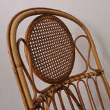 Rocking-chair in balboa and rattan