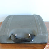 Japy grey-green typewriter with crate