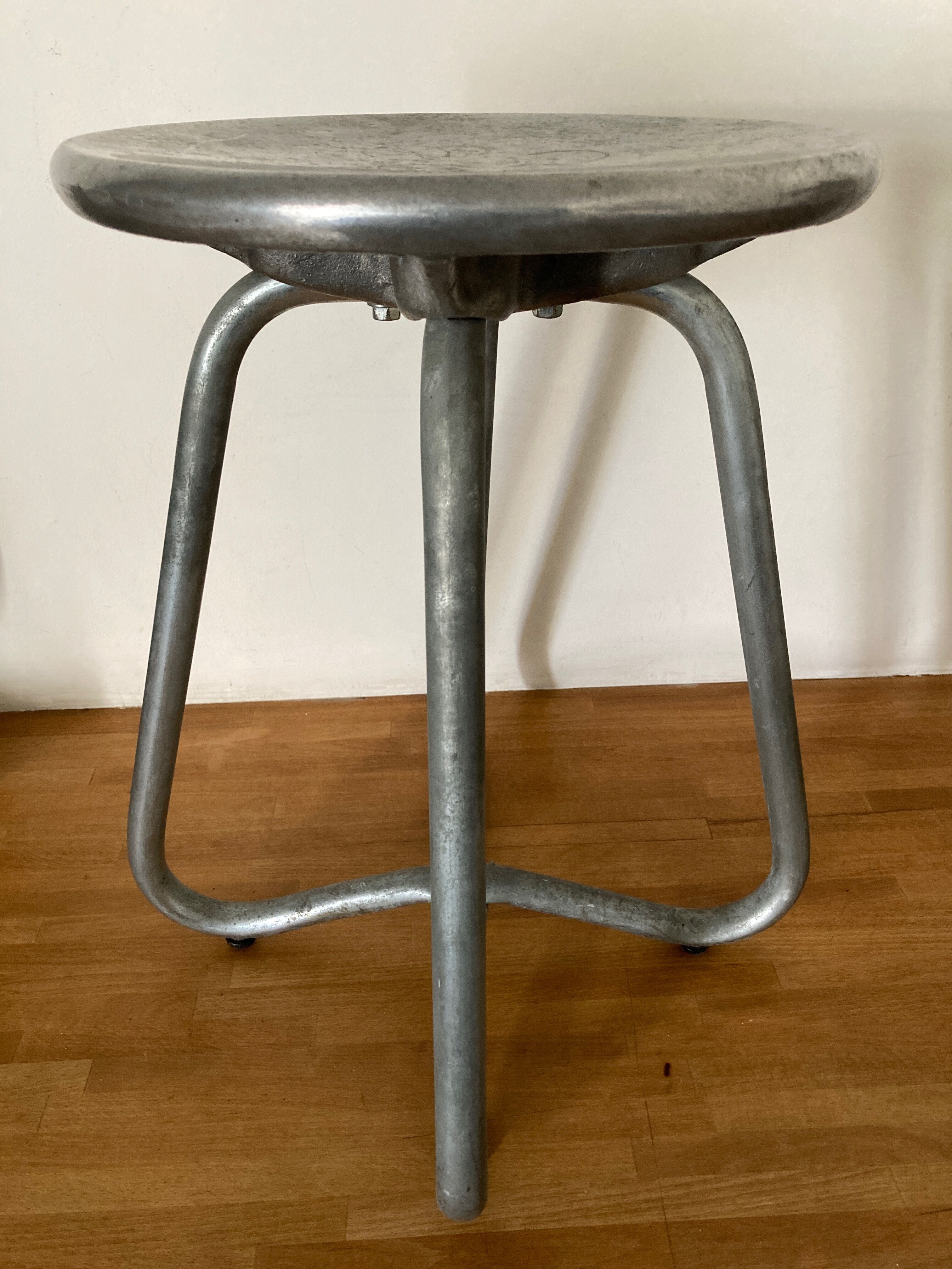Habitat aluminium cast iron stool 1980