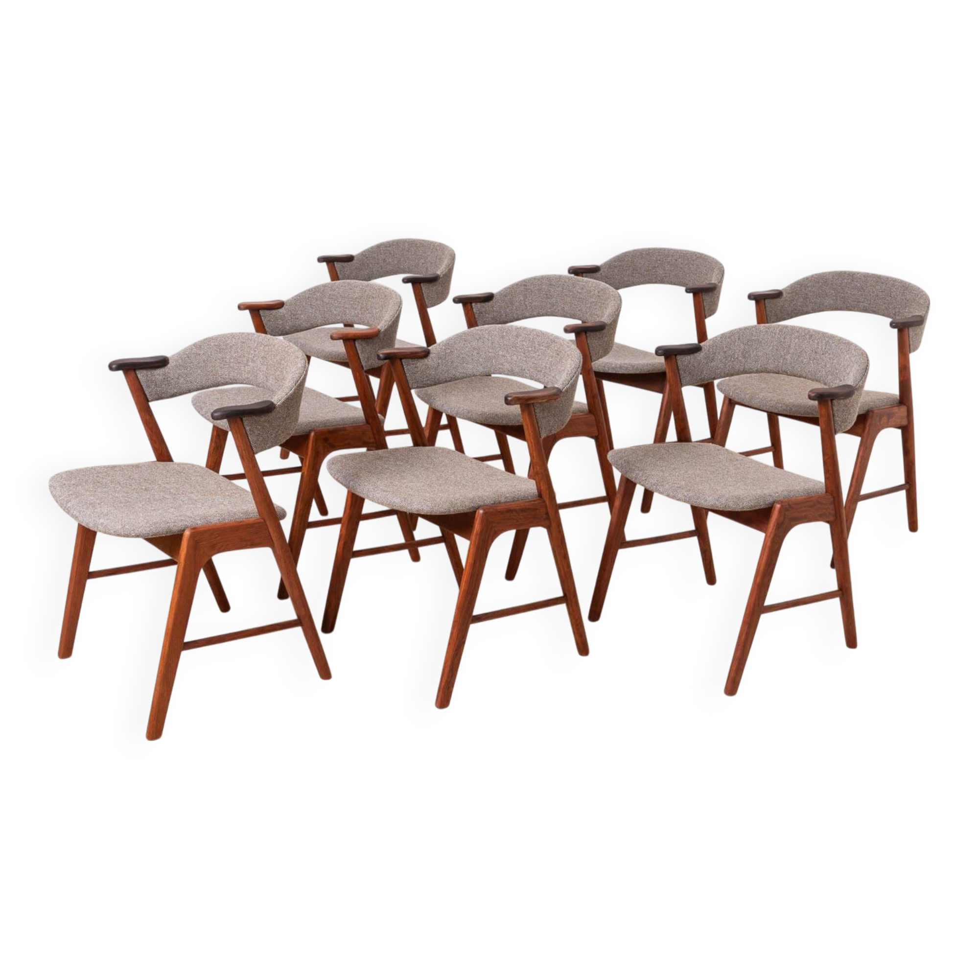 Set of 8 Dining Chairs, 1960s, Korup Stolefabrik
