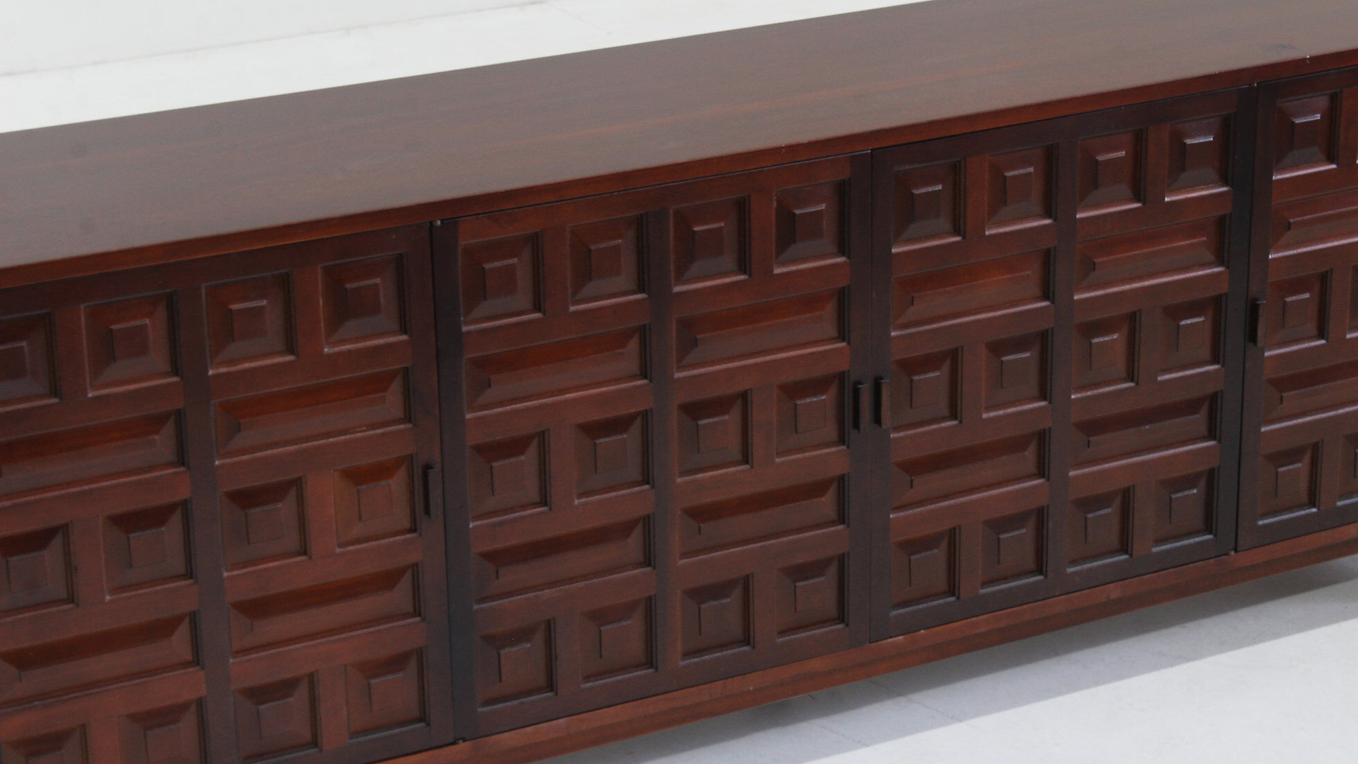 Vintage Spanish brutalist sideboard credenza 1970s