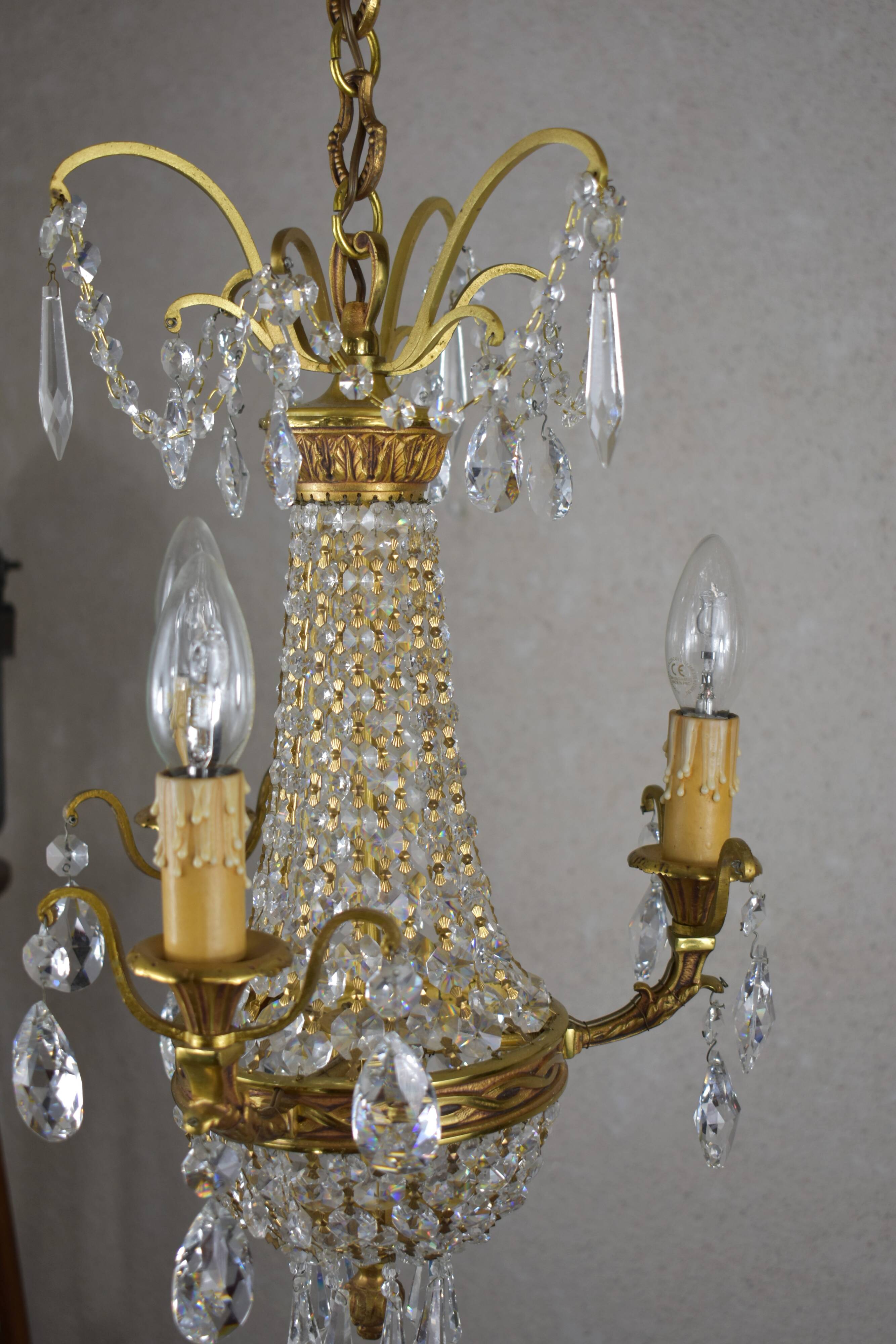 Beautiful chandelier with tassels.